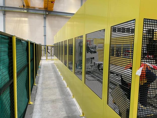 Sponmech Safety Fencing at SULZER's new factory, UK