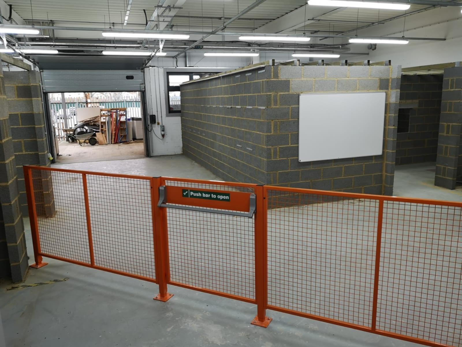 Orange low level safety fencing