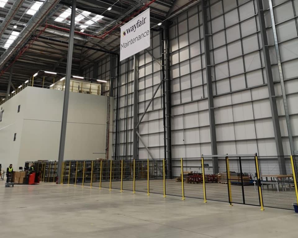 Warehouse safety fencing