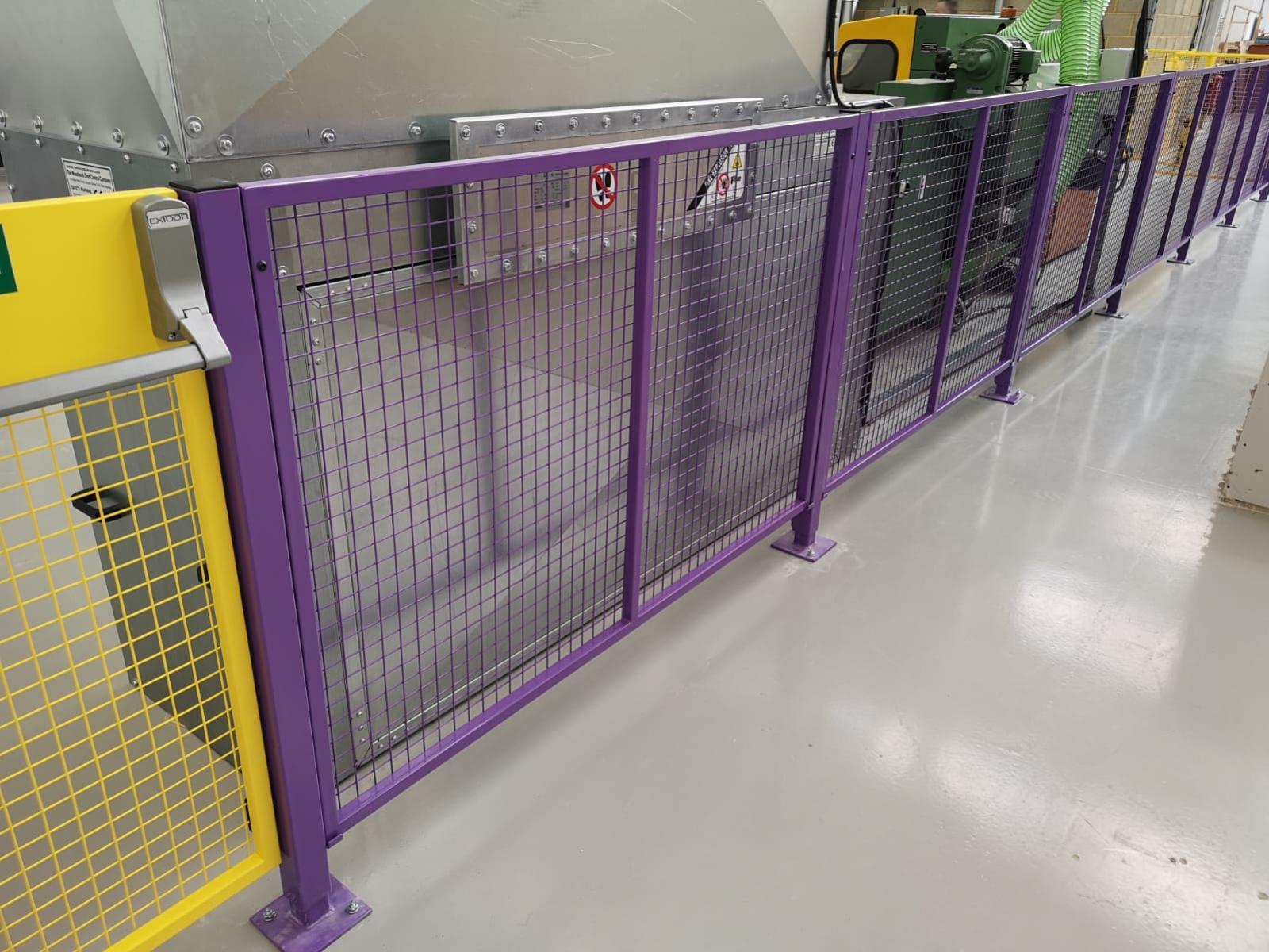 Yellow and purple mesh fencing