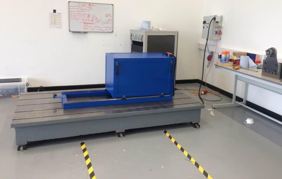 Sliding test rig guard